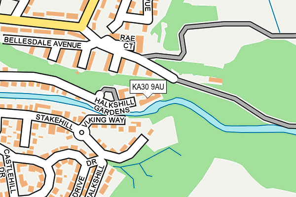 KA30 9AU map - OS OpenMap – Local (Ordnance Survey)