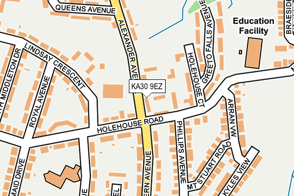 KA30 9EZ map - OS OpenMap – Local (Ordnance Survey)