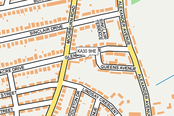 KA30 9HE map - OS OpenMap – Local (Ordnance Survey)