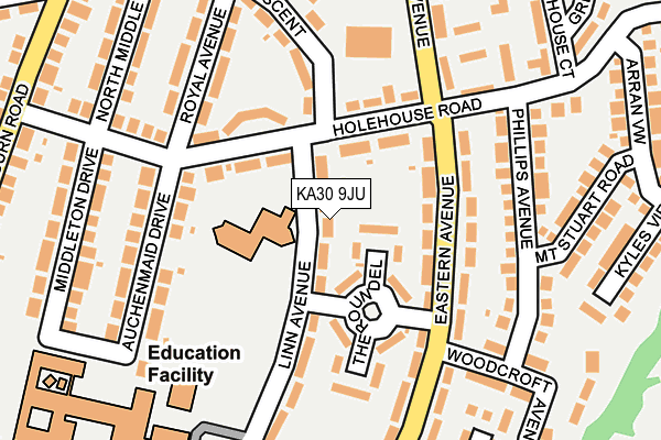KA30 9JU map - OS OpenMap – Local (Ordnance Survey)