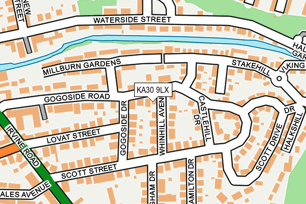 KA30 9LX map - OS OpenMap – Local (Ordnance Survey)