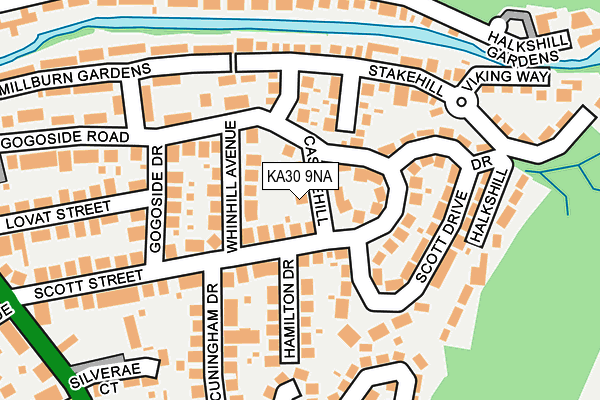 KA30 9NA map - OS OpenMap – Local (Ordnance Survey)