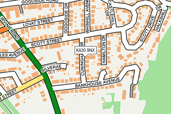 KA30 9NX map - OS OpenMap – Local (Ordnance Survey)