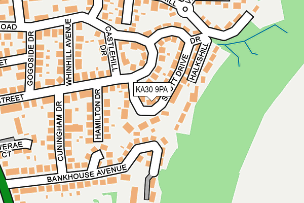 KA30 9PA map - OS OpenMap – Local (Ordnance Survey)