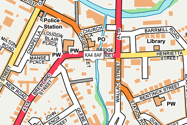KA4 8AF map - OS OpenMap – Local (Ordnance Survey)
