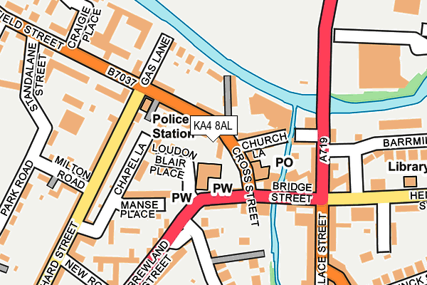 KA4 8AL map - OS OpenMap – Local (Ordnance Survey)