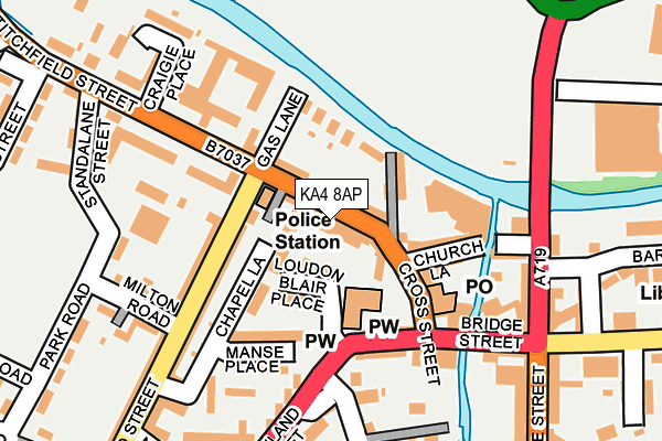 KA4 8AP map - OS OpenMap – Local (Ordnance Survey)