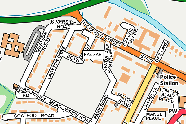 KA4 8AR map - OS OpenMap – Local (Ordnance Survey)
