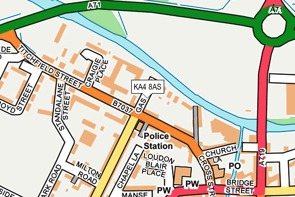 KA4 8AS map - OS OpenMap – Local (Ordnance Survey)