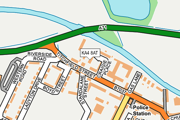 KA4 8AT map - OS OpenMap – Local (Ordnance Survey)