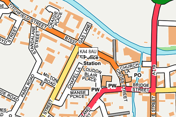 KA4 8AU map - OS OpenMap – Local (Ordnance Survey)