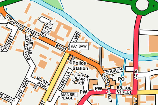 KA4 8AW map - OS OpenMap – Local (Ordnance Survey)