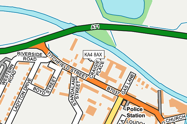KA4 8AX map - OS OpenMap – Local (Ordnance Survey)