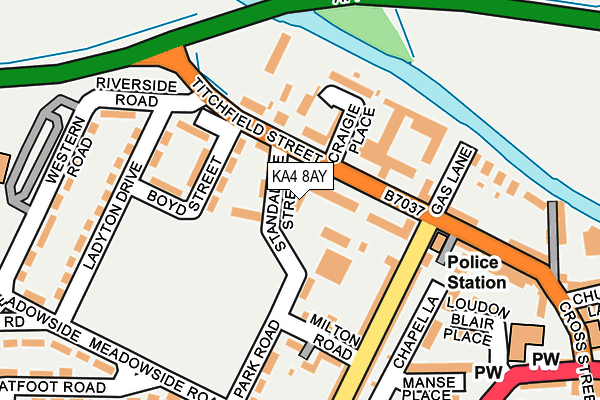 KA4 8AY map - OS OpenMap – Local (Ordnance Survey)