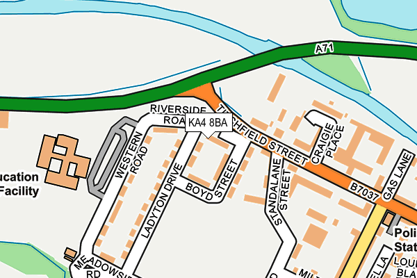 KA4 8BA map - OS OpenMap – Local (Ordnance Survey)