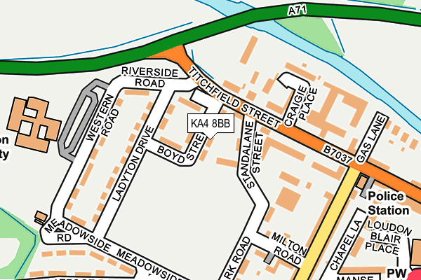 KA4 8BB map - OS OpenMap – Local (Ordnance Survey)