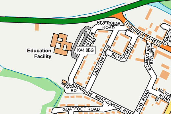 KA4 8BG map - OS OpenMap – Local (Ordnance Survey)