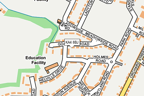 KA4 8BJ map - OS OpenMap – Local (Ordnance Survey)