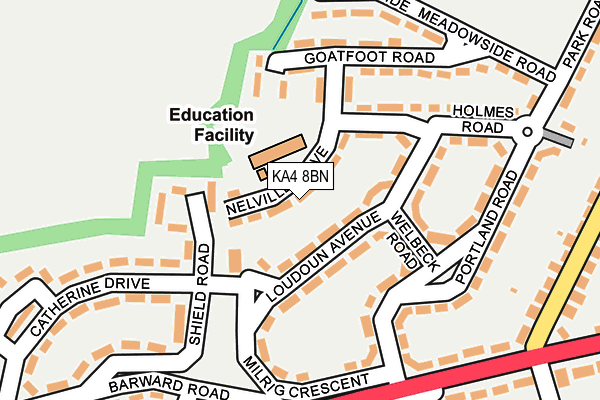 KA4 8BN map - OS OpenMap – Local (Ordnance Survey)