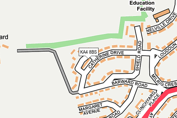 KA4 8BS map - OS OpenMap – Local (Ordnance Survey)