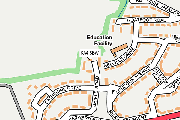 KA4 8BW map - OS OpenMap – Local (Ordnance Survey)