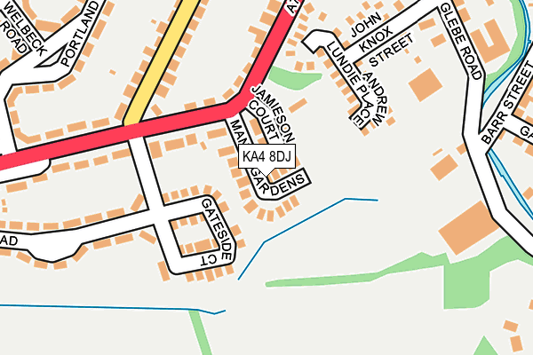 KA4 8DJ map - OS OpenMap – Local (Ordnance Survey)