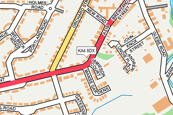 KA4 8DX map - OS OpenMap – Local (Ordnance Survey)