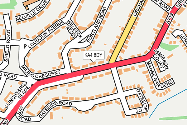 KA4 8DY map - OS OpenMap – Local (Ordnance Survey)