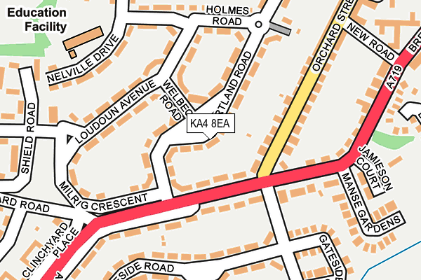 KA4 8EA map - OS OpenMap – Local (Ordnance Survey)