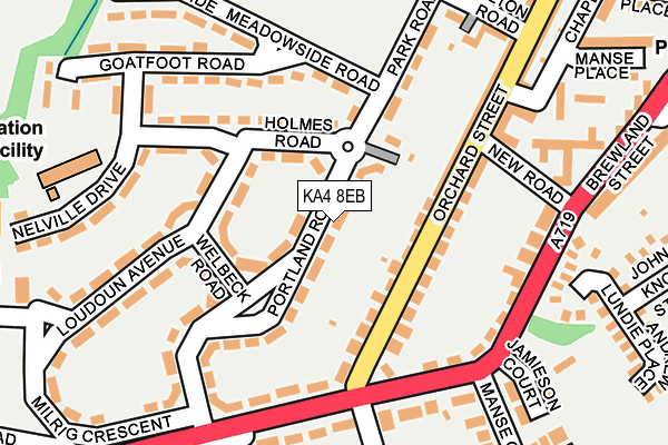 KA4 8EB map - OS OpenMap – Local (Ordnance Survey)