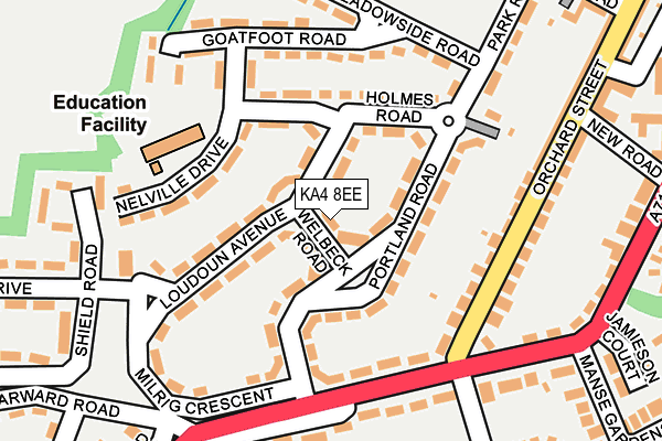 KA4 8EE map - OS OpenMap – Local (Ordnance Survey)