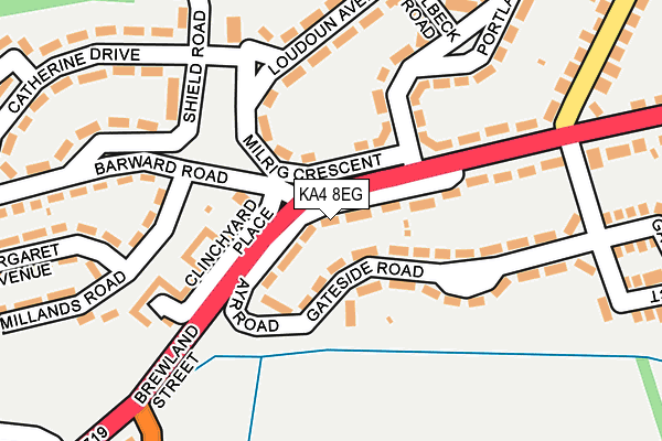 KA4 8EG map - OS OpenMap – Local (Ordnance Survey)