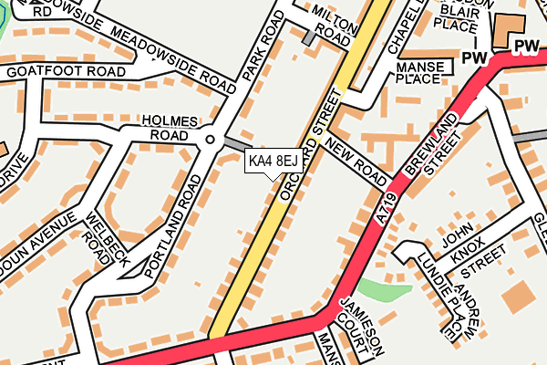 KA4 8EJ map - OS OpenMap – Local (Ordnance Survey)
