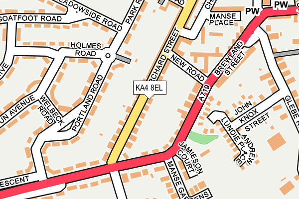 KA4 8EL map - OS OpenMap – Local (Ordnance Survey)