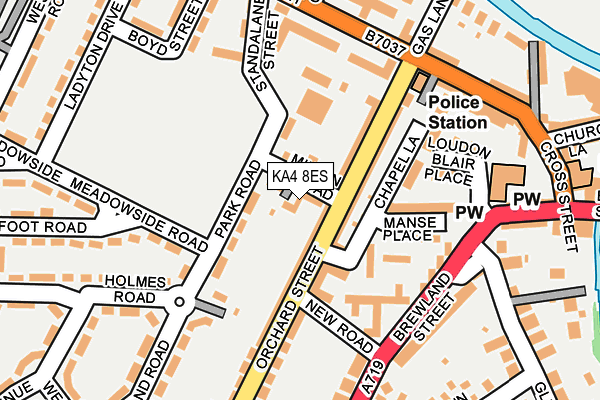 KA4 8ES map - OS OpenMap – Local (Ordnance Survey)