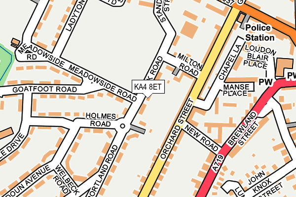 KA4 8ET map - OS OpenMap – Local (Ordnance Survey)