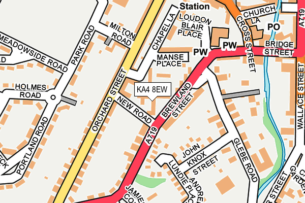 KA4 8EW map - OS OpenMap – Local (Ordnance Survey)
