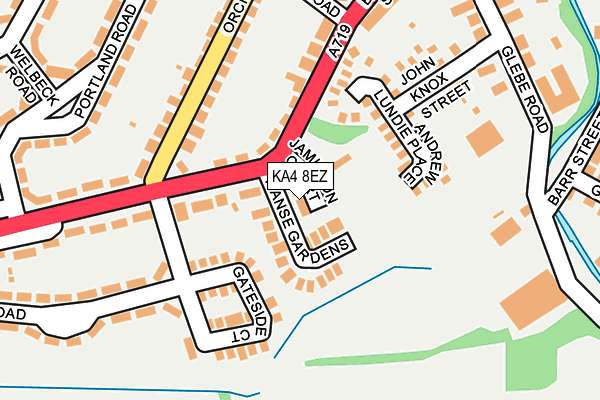 KA4 8EZ map - OS OpenMap – Local (Ordnance Survey)