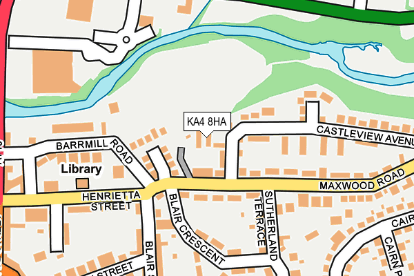 KA4 8HA map - OS OpenMap – Local (Ordnance Survey)