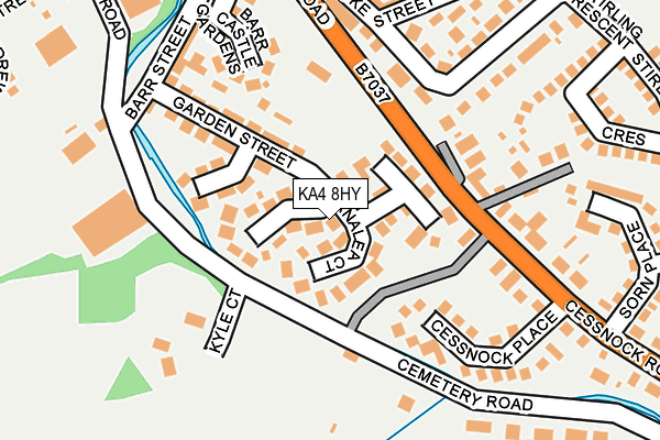 KA4 8HY map - OS OpenMap – Local (Ordnance Survey)