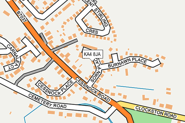 KA4 8JA map - OS OpenMap – Local (Ordnance Survey)