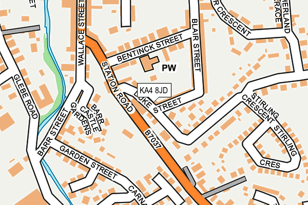 KA4 8JD map - OS OpenMap – Local (Ordnance Survey)