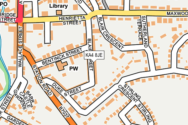 KA4 8JE map - OS OpenMap – Local (Ordnance Survey)
