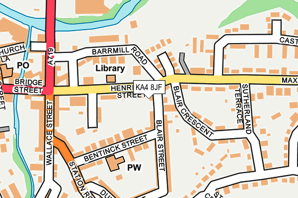KA4 8JF map - OS OpenMap – Local (Ordnance Survey)