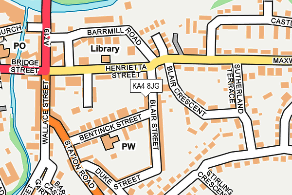 KA4 8JG map - OS OpenMap – Local (Ordnance Survey)