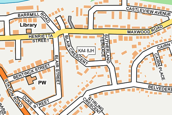 KA4 8JH map - OS OpenMap – Local (Ordnance Survey)