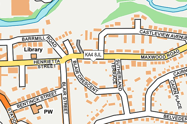 KA4 8JL map - OS OpenMap – Local (Ordnance Survey)