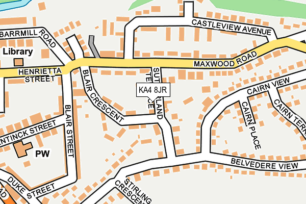 KA4 8JR map - OS OpenMap – Local (Ordnance Survey)