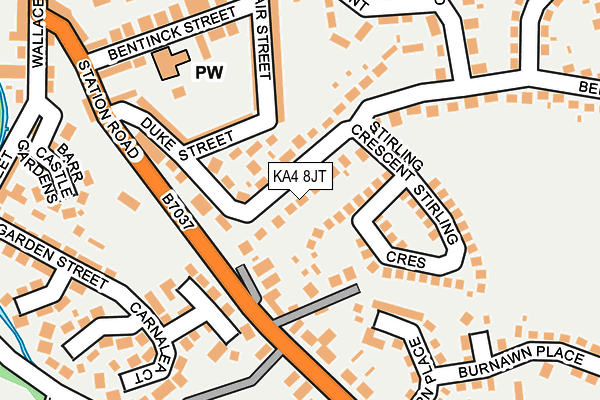 KA4 8JT map - OS OpenMap – Local (Ordnance Survey)