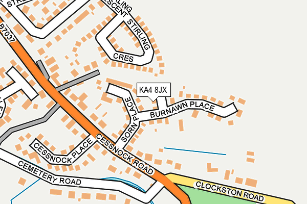 KA4 8JX map - OS OpenMap – Local (Ordnance Survey)